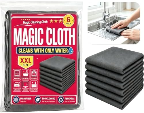 6Pcs XXL Magic Cleaning Cloth, Microfiber Cleaning Cloths by Unknown