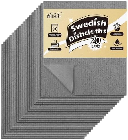 HOMEXCEL 20PK Swedish Dishcloths by HOMEXCEL