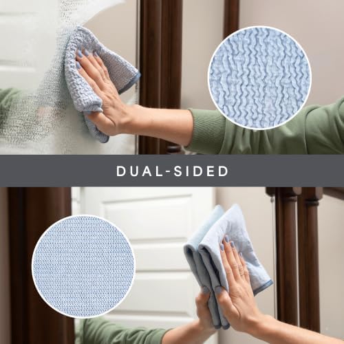 S&T INC. Aura Microfiber Glass Cleaning Cloth, 2 Pack - Image 3