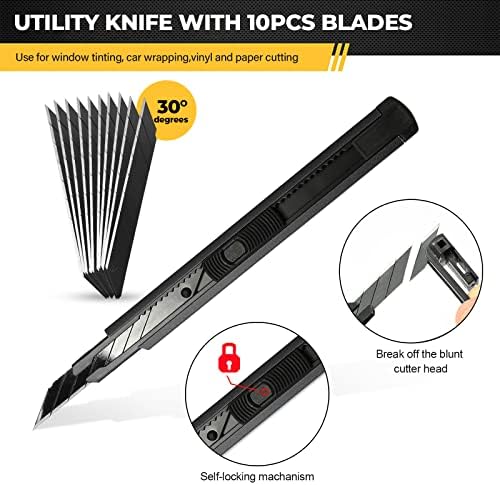 Gomake Vehicle Vinyl Wrap Window Tint Film Tool Kit Include 4 Inch Felt Squeegee - Image 3