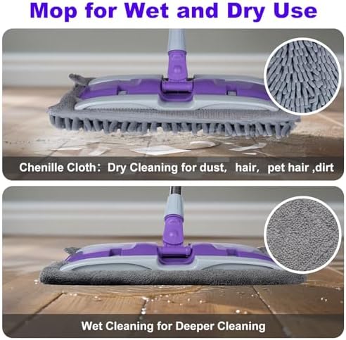 Microfiber Mops for Floor Cleaning, Wet Dry Flat Mop - Image 5