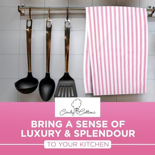 Stripe Kitchen Towels With Hanging Loop - Image 3