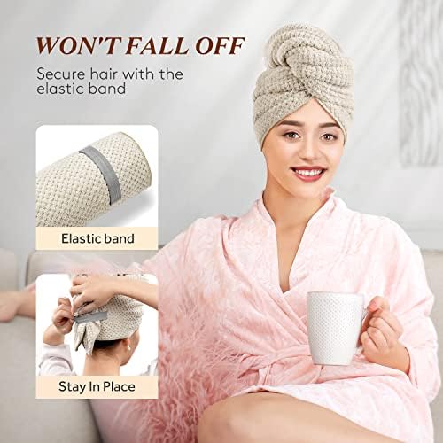 YFONG Large Microfiber Hair Towel Wrap - Image 4