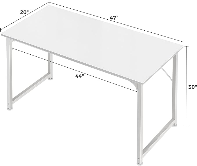 Huuger Computer Desk, 48 Inch Office Desk, Gaming Desk - Image 3