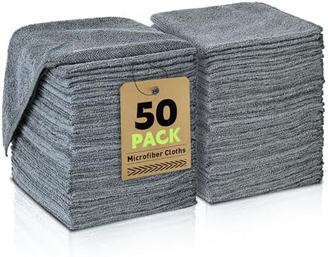 Microfiber Cleaning Cloths Bulk-50 Pack by TEAWOO