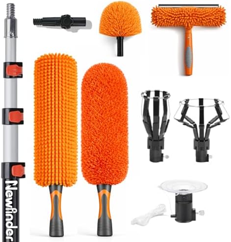 High Ceiling Duster Kit with 20FT Extension Pole & Light Bulb Changer by Newfinder