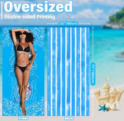 Widdonen Microfiber Beach Towel, Compact 6 Pack-71x32 Inch - Image 3
