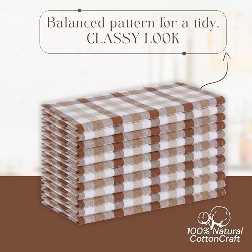 Checked Dish Towels 4 Pack, 18x26 Inches, Quick Dry Towels - Image 7