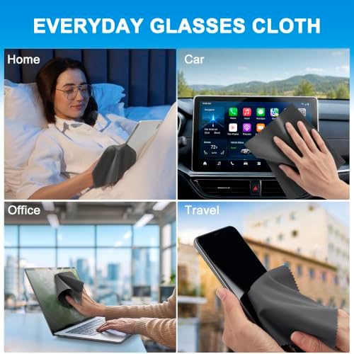 60 Pack Microfiber Glasses Cleaning Cloth Streak & Scratch-Free Lens Cleaning - Image 5