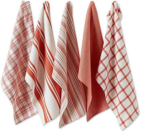 DII Assorted Woven, Kitchen Dishtowel Set, 5 Piece by DII