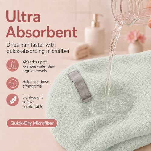 Large Microfiber Hair Wrap Towel - Image 6