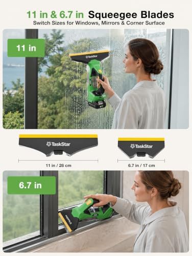 TaskStar Window Vacuum Squeegee Cordless: Electric Window Cleaner Tool - Image 4