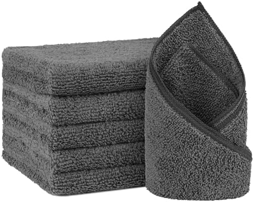 Orighty 6-Pack Grey Hand Towels, 16x28 inch Microfiber Gym Towels by AllRightinOrighty