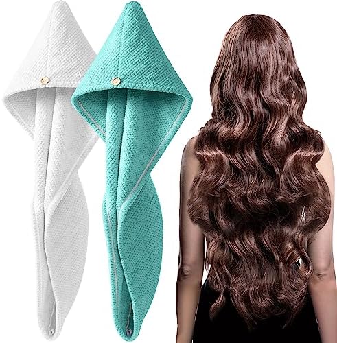 YFONG 2 Pack Large Microfiber Hair Towel Wrap by YFONG
