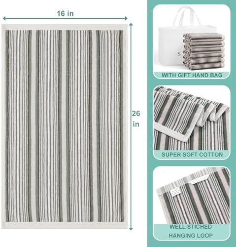 SALAS Kitchen Dish Towels for Drying Dishes, Large Cotton Kitchen Towels - Image 3