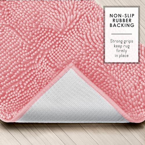 Hearth & Harbor Bathroom Rugs, Chenille Bath Mat - Image 4