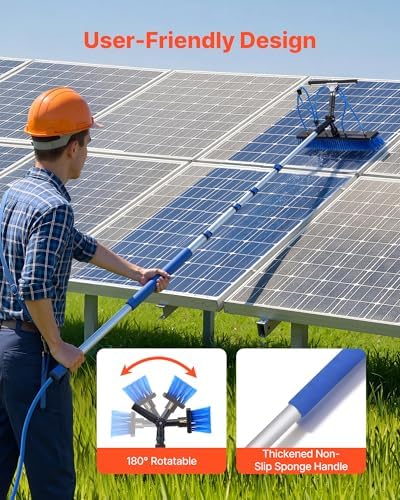 VEVOR Solar Panel Cleaning Kit, 15 ft, Water Fed Pole Kit - Image 6