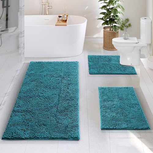 Hearth & Harbor Bathroom Rugs, Chenille Bath Mat - Image 2