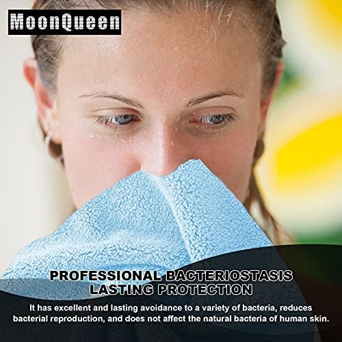 MOONQUEEN Microfiber Facial Cloths Fast Drying Washcloth 12 Pack - Image 5