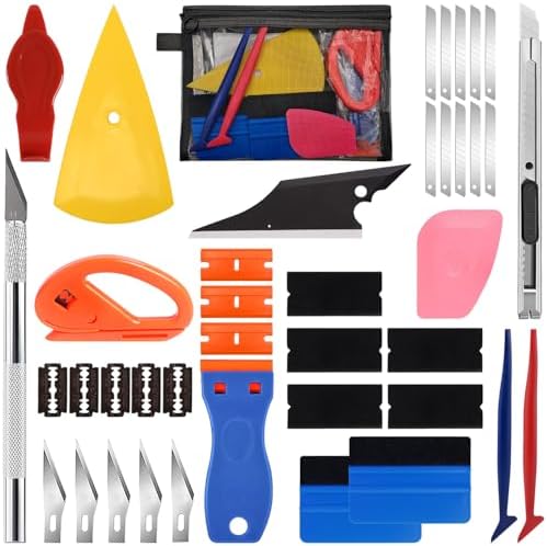 JIURUN 41-Piece Car Window Tint Kit & Vinyl Wrap Tools | Scratch-Free Felt by JIURUN