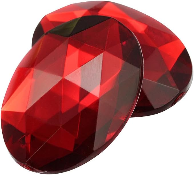 40x30mm Red Ruby H103 Large Flat Back Oval Acrylic Rhinestones Cosplay Costume by Allstarco