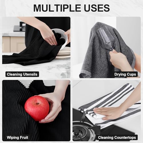 Homaxy Cotton 380 GSM Premium Kitchen Towels, 3 Pack - Image 4