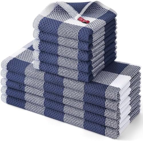 Homaxy Cotton Kitchen Towels and Dishcloths Set of 10 by Homaxy