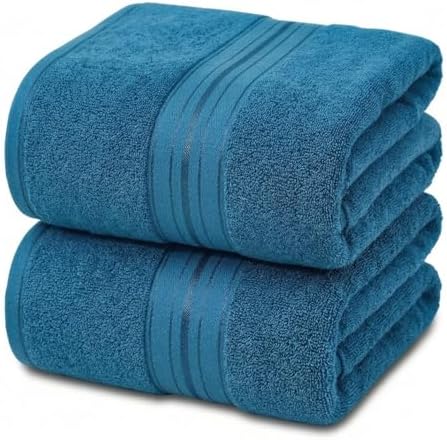 Luxury Hand Towels Set for Bathroom, 2 Pack, Light Blue by meishiqi