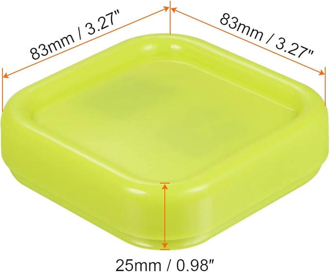 HARFINGTON Magnetic Pin Cushion Square Plastic Magnetic Sewing Pin Holder Storage Case Needle Cushion Tool for Sewing DIY Projects, Yellow-Green