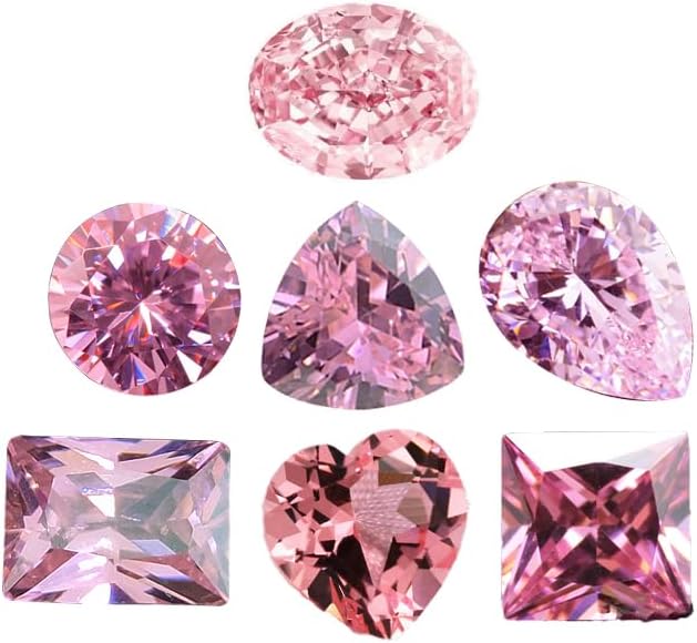 Pink Gemstone Color Cubic Zirconia Loose Beads Unset by AierCrystal