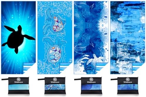 Widdonen Microfiber Beach Towel, Extra Large 4 Pack-71x32 by WIDDONEN