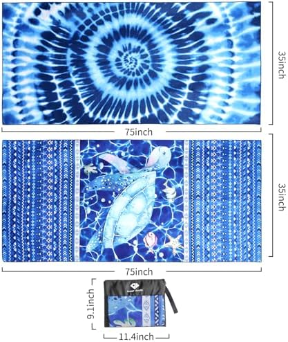 2 Pack Microfiber Beach Towel - Image 6