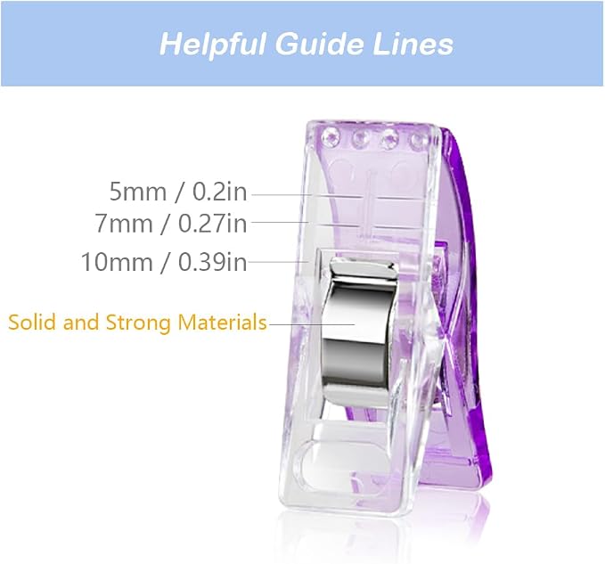 Quilting Clips and Sewing Fabric Clips, KOLUPA 200 Pcs Plastic Embroidery Clips - Image 2