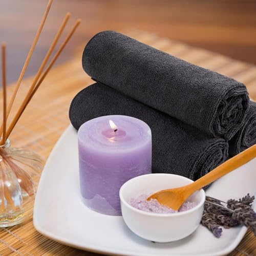 Orighty Salon Towels, 2 Pack Black Microfiber Hair Towel - Image 7