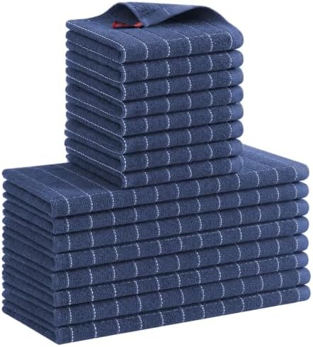 Kitinjoy 100% Cotton Kitchen Towels and Dishcloths Set by Kitinjoy