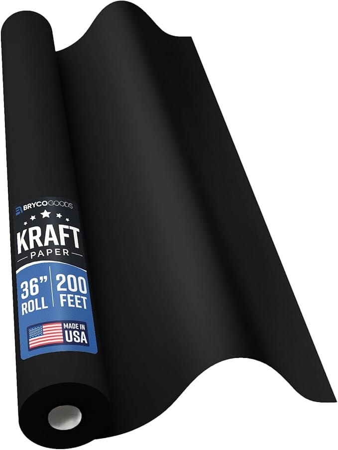 Bryco Goods 36” x 2400” Black Kraft Paper Roll by BrycoGoods