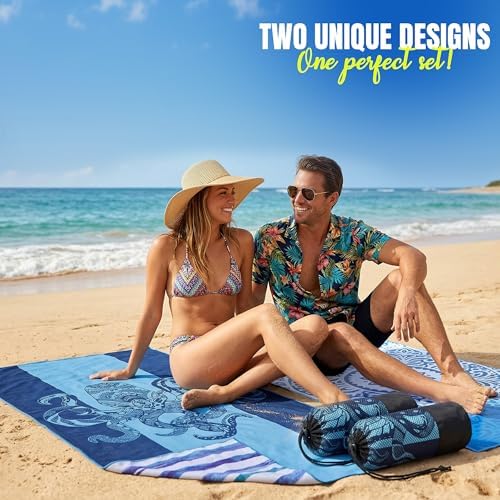 Utopia Towels Thin Lightweight Microfiber Beach Towel 2 Pack 32x71 Inch - Image 2