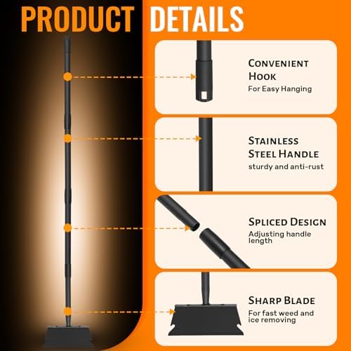 Garden Flat Shovel Scraper, Heavy Duty Outdoor Floor Scraper - Image 5