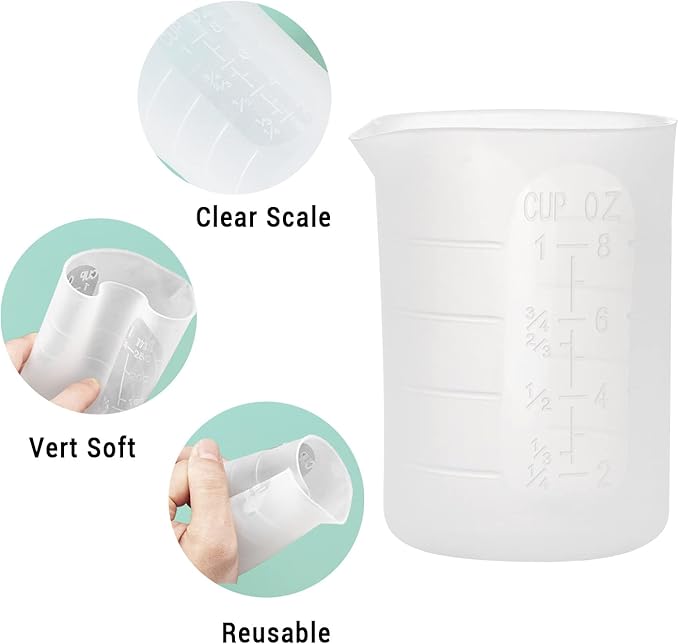 Gartful 250ml Silicone Measuring Cups, Casting Molds, Stain Jewelry Making - Image 5