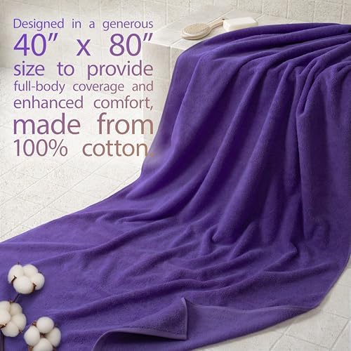 Cotton Paradise 100% Cotton 40x80 Oversized Bath Sheet, Extra Large Turkish - Image 2