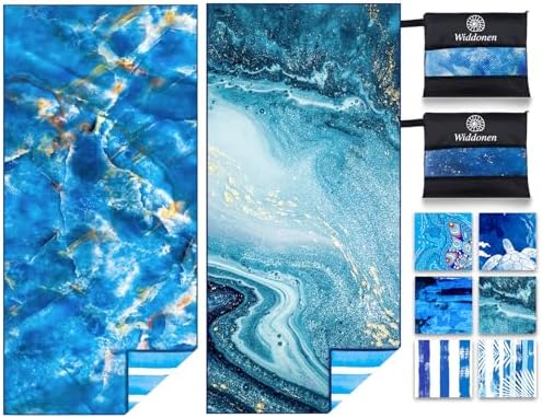 Widdonen Microfiber Beach Towel, Extra Large 2 Pack-71x32 by WIDDONEN