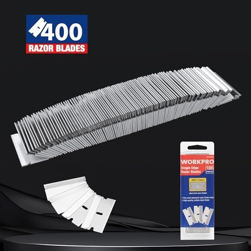 WORKPRO 400-Pack Single Edge Razor Blades, Carbon Steel Scraper Blades - Image 3