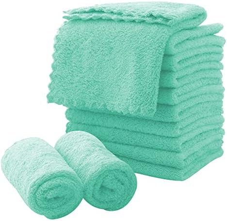 MOONQUEEN Microfiber Facial Cloths Fast Drying Washcloth 12 Pack by MOONQUEEN