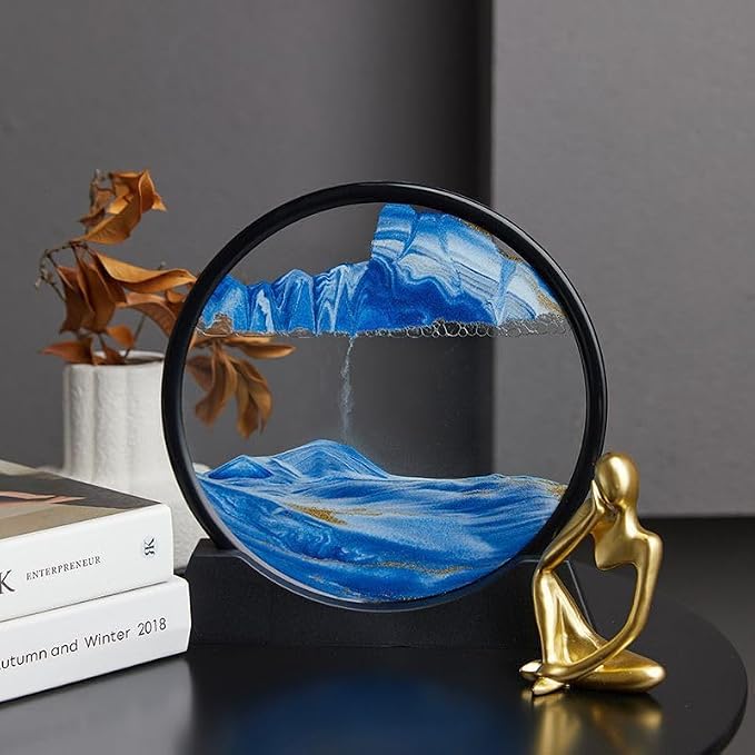 Moving Sand Art Liquid Motion, 3D Deep Sea Sandscape Color Quicksand Decor - Image 3