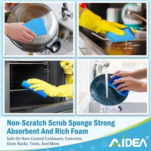 AIDEA Sponges Kitchen, Non Scratch Scrub Sponge-12Count, Dish Sponges - Image 6