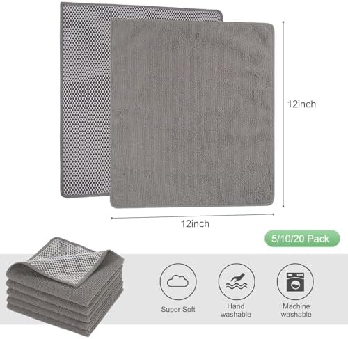 SINLAND Dish Cloth for Washing Dishes Kitchen Washcloth Cleaning Cloth - Image 2
