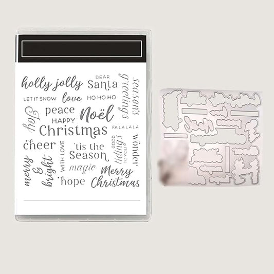 2025-2026 Stamps and Dies for Card Making, Stamps and Dies Set 2025 for Christmas and Halloween, Die Cut DIY Various Festivals Album Scrapbooking Birthdays Greeting Card (M4291)