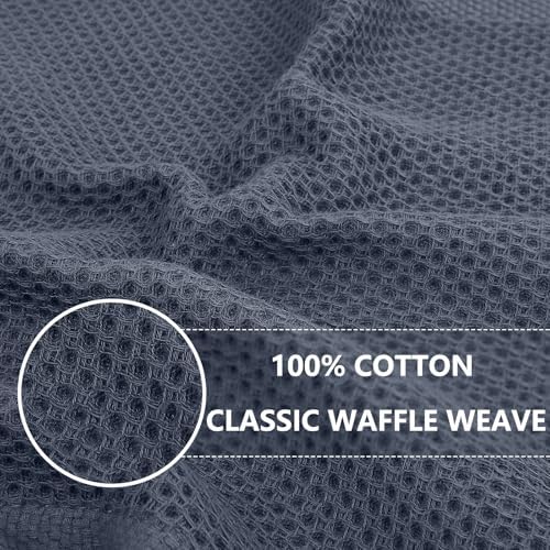 Homaxy 100% Cotton Waffle Weave Kitchen Towels, Mixed Color - Image 2