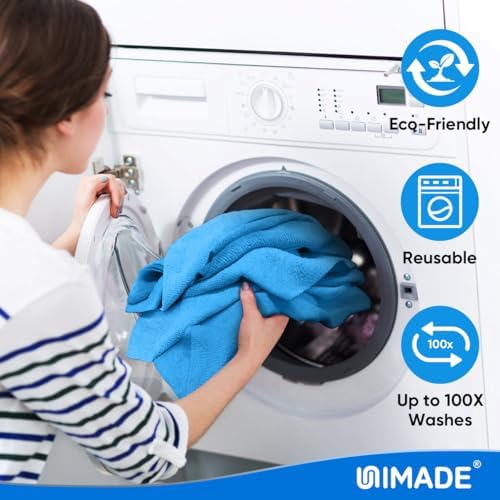 UNIMADE Microfiber Cleaning Cloth, 20 Pack Reusable Microfiber Towels - Image 6