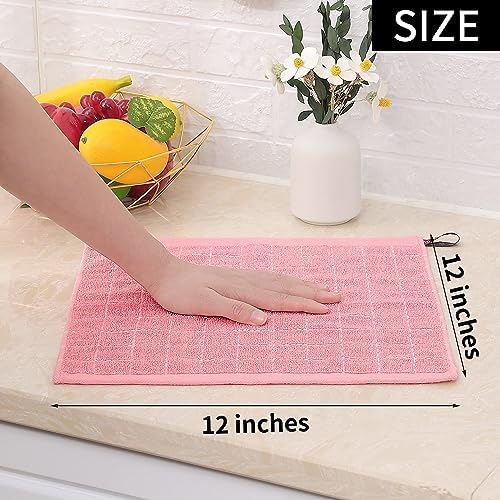 Homaxy 100% Cotton Terry Kitchen Dish Cloths, 7 Pack - Image 5